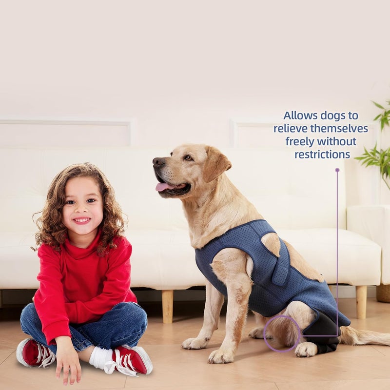 Yoneba Dog Hind Leg Recovery Sleeve Dog Recovery Suit Breathable Sleeve to Stop Licking and Biting Firm and Secure, Adjustable Size, Comfortable Alternative to Cone Collars (Rear Both Leg，2XLarge) - Image 4